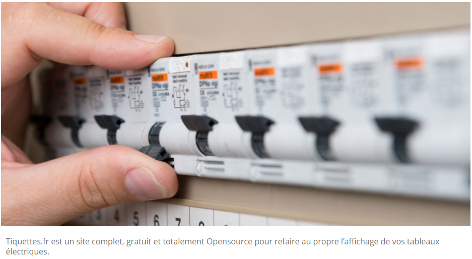 Tiquettes : un générateur d’étiquettes pour tableaux électriques