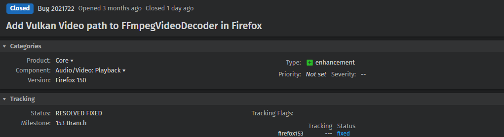 Firefox prépare le décodage vidéo avec Vulkan sous Linux