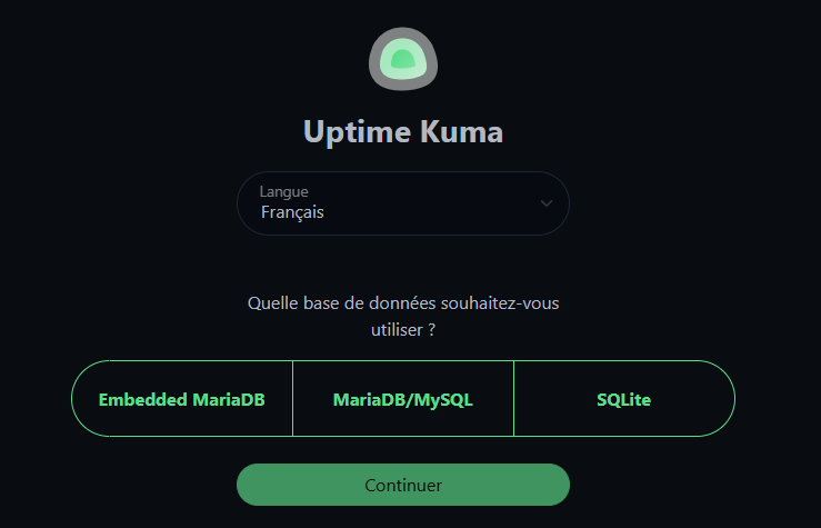uptime-kuma : installation