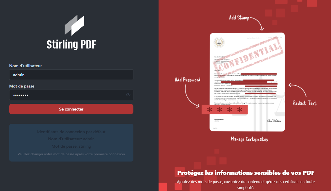 Stirling PDF : installer une boîte à outils PDF open source avec Docker